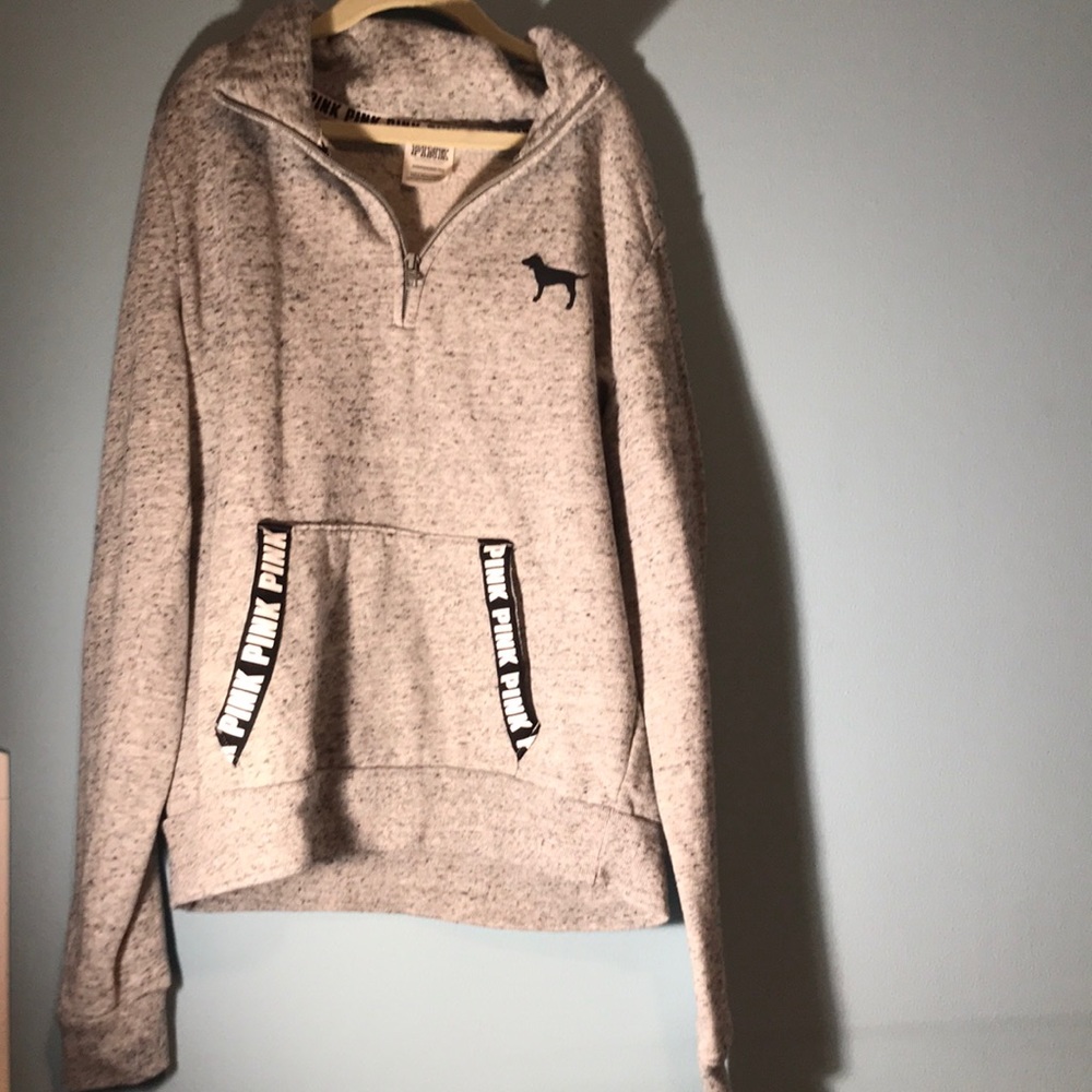 PINK gray quarter zip.